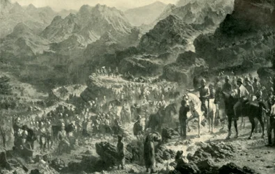 Přechod přes Zamburak Kotal, 1901.