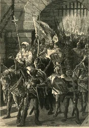 Křižáci na pochodu, c12. století, 1890.