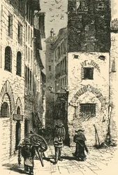 Dantesův dům, Florencie, 1890.
