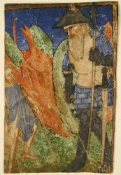 David a Goliáš, Francouz, ca. 1400.