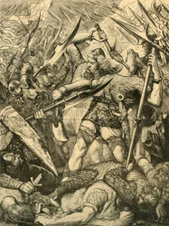 Smrt Harolda v bitvě u Hastings, 1873.