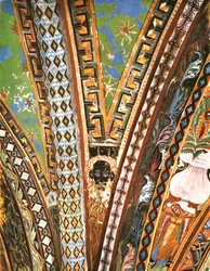 Dekorace v bazilice svatého Františka, Assisi, Itálie, 1928.