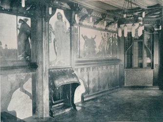 Dekorace pro hudební místnost od Fritze Erlera, c1899
