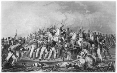 Defeat of the Sealkote Mutineers sloupcem General Nicholsons, 1857, c1860