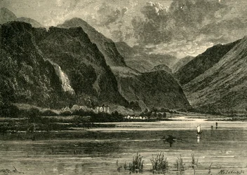 Derwentwater, Pohled směrem k Borrowdale, 1898.