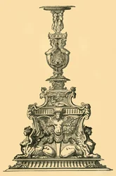 Návrh na svícen, 16. století, 1881.