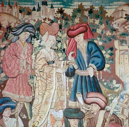 Detail z Devonshire Hunting Tapestries, 15. století
