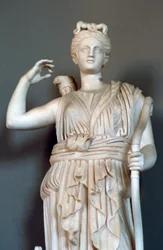 Diana, detail, bohyně lovu, Vatikánské muzeum