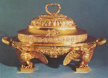 Ohřívač nádobí a kryt, kolem 1820, 1953