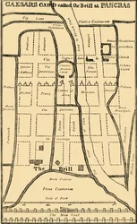 Dr. Stukeleys Plán tábora v St. Pancras, c1750, c1876.