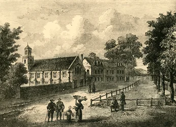 Dulwich College v roce 1750, c1878.