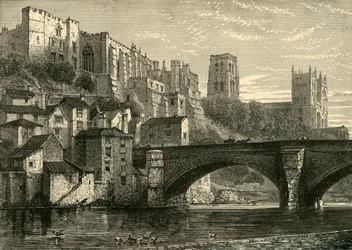 Durham od řeky, 1898.