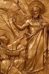 Eglise de la Madeleine - Detail svatostánku - Ježíš Kristus a Marie Madeleine - Paříž, Paříž