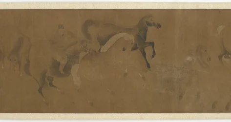 Osm ořů a ženich, dynastie Ming nebo Qing, 17. století.