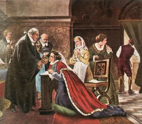 Elektřina Elisabeth přijímá přijímání po protestantské bohoslužbě v roce 1936.