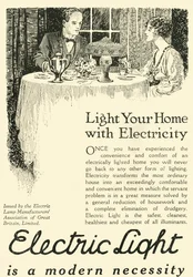 Elektrické světlo je moderní nutnost, 1920.