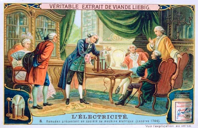 Demonstrace elektřiny, Londýn, 1766, c1900