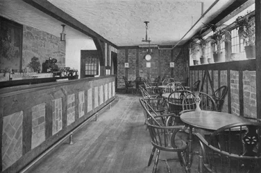 Anglický bar v suterénu, Hotel Royal Bermudiana, Hamilton, Bermudy, 1924