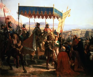 Vjezd Karla VIII do Neapole, 12. května 1495 19. století