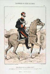 Generální štáb Národní gardy, obléhání Paříže, prusko-francouzská válka, 1870-1871.