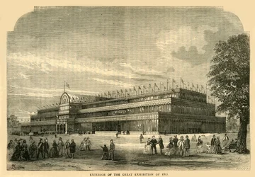 Exteriér Velké výstavy z roku 1851, c1876.