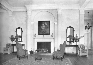 Krb na konci salonku, Hotel Royal Bermudiana, Hamilton, Bermudy, 1924