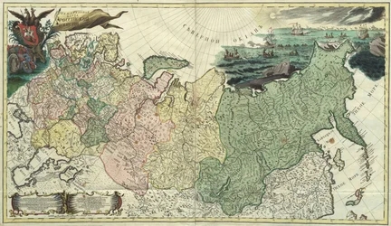 První obecná mapa Ruské říše, 1745