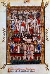 Bičování svatého Denise, svatého Rustika a svatého Eleutheria, 1317