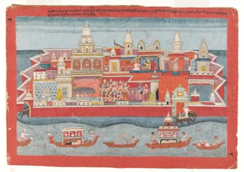 Folio ze série Bhagavata Purana, ca. 1775-1800.