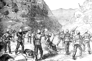 Potravní strana 67. útokem Afghánců, 9. listopadu 1879, c1880