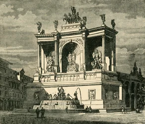 Fontána Alexandra Severa, Řím, 1890.