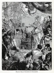 Francis Drake pasován na rytíře Elizabeth, 1882