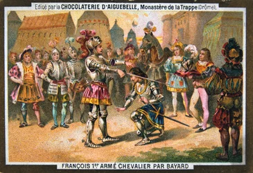 Francois I. vytváří rytíře v Bayardu, 1515, 19. století