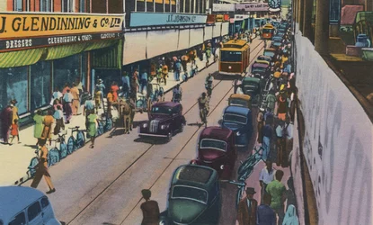 Frederick Street, Port of Spain, Trinidad, B.W.I., c1940.