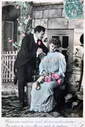 Francouzská romantická pohlednice, c1900
