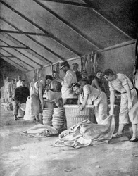 Francouzští námořníci v táboře v Moudros, Lemnos, Řecko, 1915