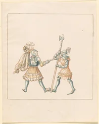 Freydal, The Book of Jousts and Tournament of Emperor Maxmilian I: Combats...Plate 144, c515.