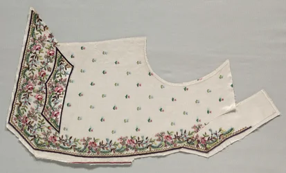 Přední polovina vesty, konec 1700.