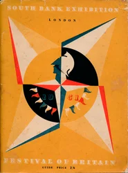 Přední obálka průvodce festivalem Festival of Britain, 1951