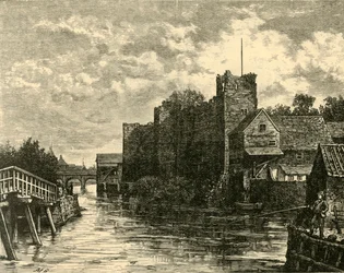 Před hradem Newark, 1898.