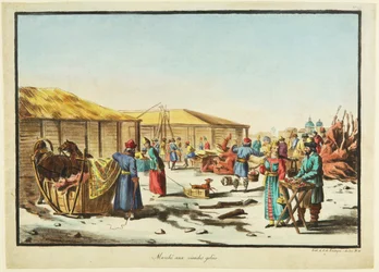 Frozen Meats Market, cca 1814