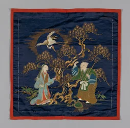 Fukusa Gift Cover, Japonsko, pozdní období Edo 1789-1868 Období Meidži 1868-1912, konec 19. stol.