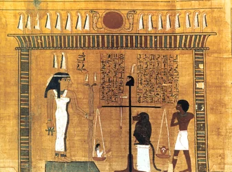 Pohřební papyrus, starověký egyptský, 18. dynastie, 1550-1293 př.n.l.