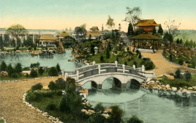 Zahrada plovoucího ostrova, Korunovační výstava, Londýn, 1911.