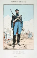 Gendarmerie Republicaine, obležení Paříže, francouzsko-pruská válka, 1870-1871.