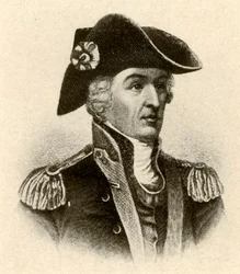 Generál Francis Marion, v kabátě s vysokým límcem a vestou, c1770, 1937.