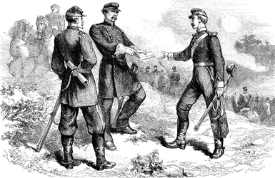 Generál McClellan v bitvě u Antietamu, americká občanská válka, 1862 c1880