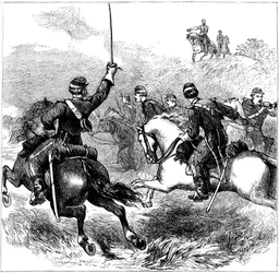 Generál Sheridan v Cedar Creek, Virginie, Americká občanská válka, 1864 c1880