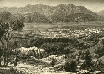 Celkový pohled na Spartu, restaurováno, 1890.