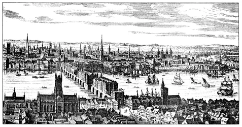 Celkový pohled na Londýn, 1666, 1909